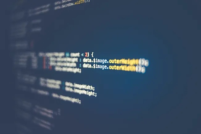 A line of code on a computer screen.