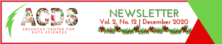 An ACDS Newsletter cover themed red and green for Christmas.